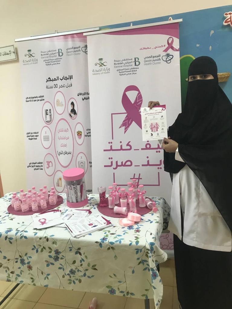 اكثر من 570 طالبة يستفيدون من الحملة التوعوية للكشف المبكر عن سرطان الثدي نفذها مركزي النبقية والوسيطى